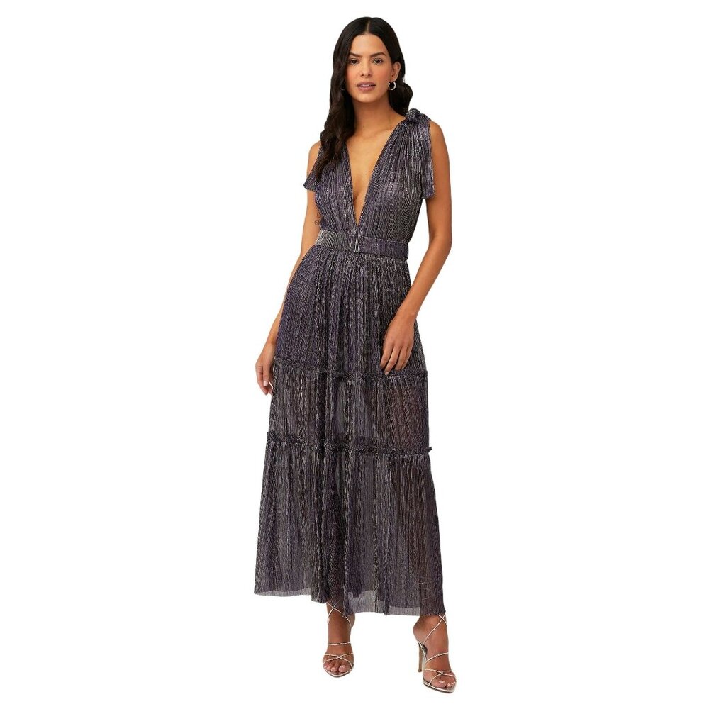 Sabina Musayev Helena Dress in Purple XSmall Womens Long Maxi Gown
